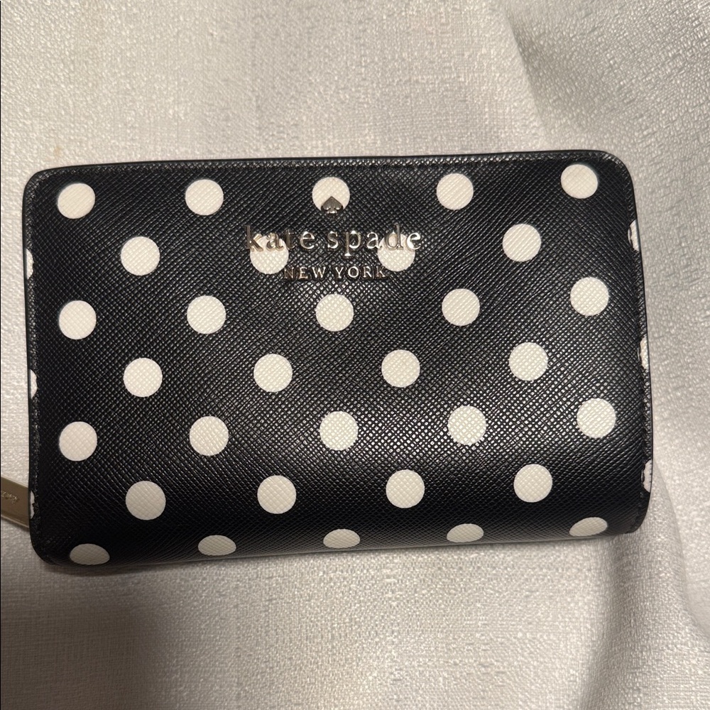 Kate Spade Black and White Polka Dot Wallet